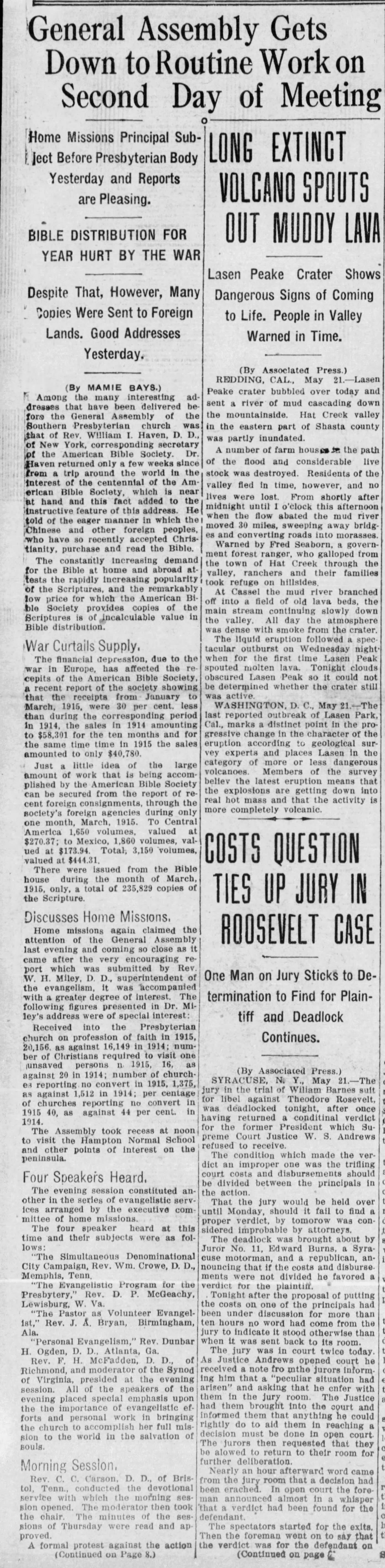 General Assembly Gets Down to Routine Work in Second Day of Meeting